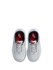 Nike Grey/Red Junior Air Force 1 Lv8 EasyOn Trainers - Image 11 of 11
