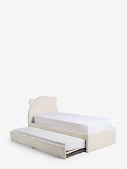Casual Boucle Natural Oyster Trundle Bed Bertie Bear Kids Upholstered Trundle Bed Frame - Image 3 of 6