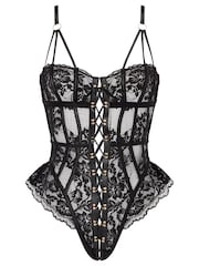 Ann Summers Black Boudoir Tease Lace Detail Teddy - Image 4 of 4