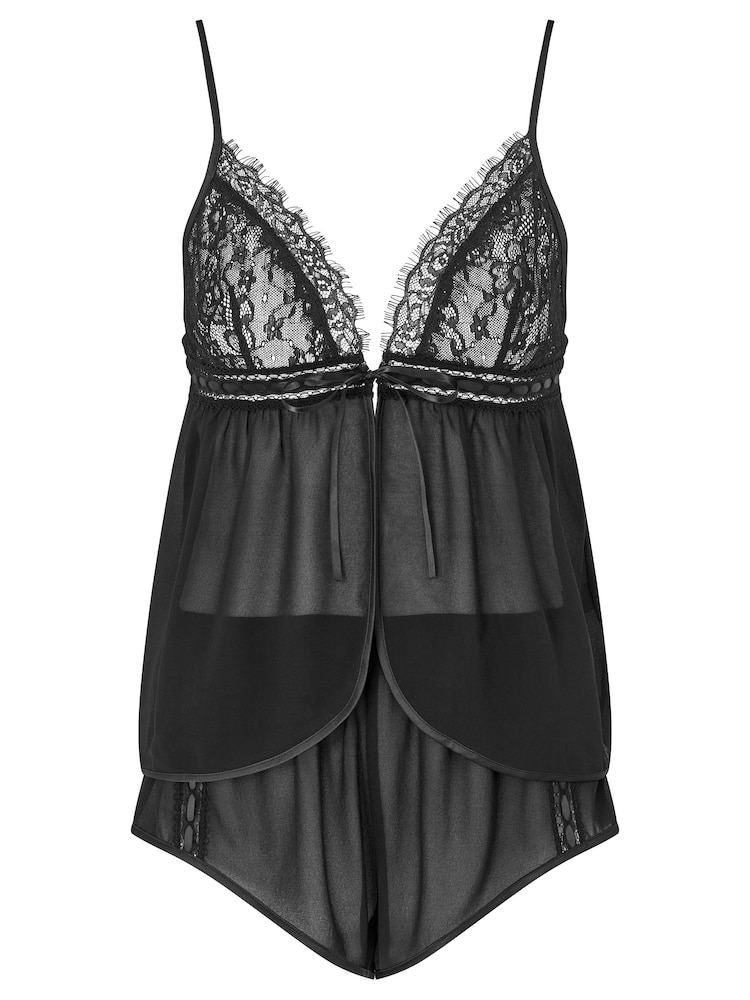 Ann Summers Black Alora Sheer Cami Set - Image 4 of 4