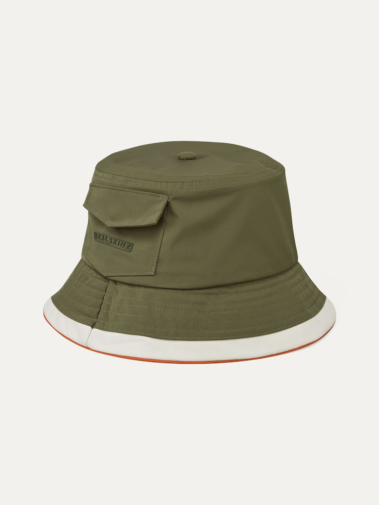 Sealskinz Green Seething Waterproof Nylon Bucket Hat - Image 1 of 2