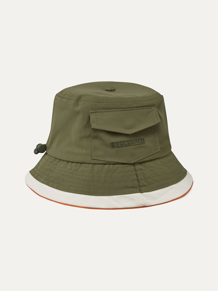 Sealskinz Green Seething Waterproof Nylon Bucket Hat - Image 2 of 2