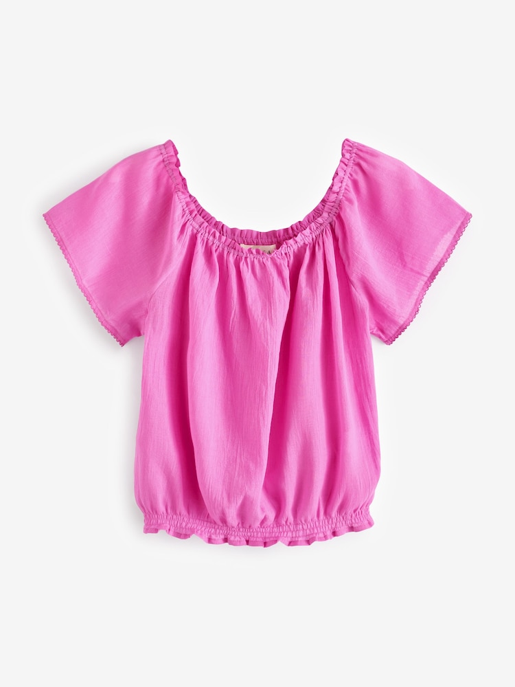 Aspiga Pink Ilana Frill Gauze Top - Image 5 of 5