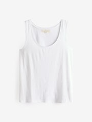 Aspiga White 100% Cotton Vest Top - Image 3 of 3