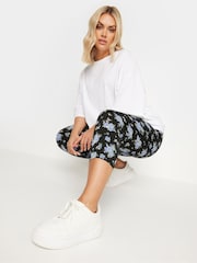 Yours Curve Blue Cropped Leggings 2 Pack - Image 2 of 6