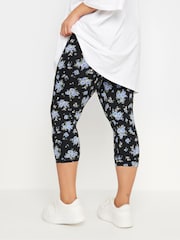 Yours Curve Blue Cropped Leggings 2 Pack - Image 5 of 6