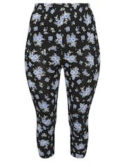 Yours Curve Blue Cropped Leggings 2 Pack - Image 6 of 6