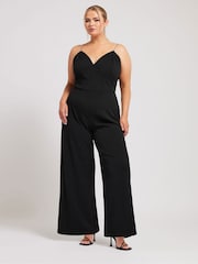 Yours Curve LONDON Diamante Corset Jumpsuit - Imagen 1 de 5