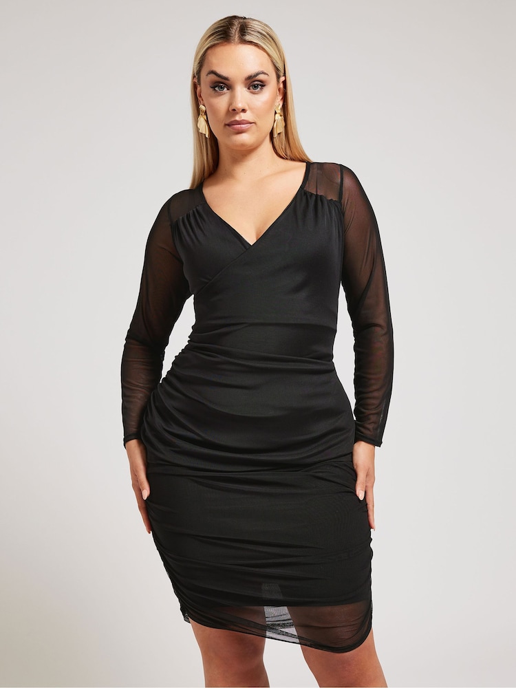 Yours Curve Black London Mesh Top - Image 1 of 5 Yours Curve Black London Mesh Top - Image 1 of 5