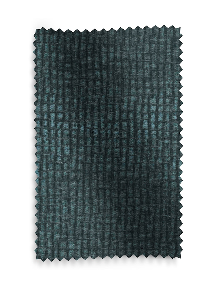 Dark Teal Textured Chenille Upholstery Swatch - Image 1 of 1
