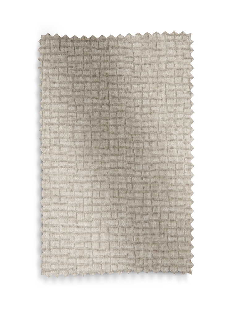 Light Natural Textured Chenille Fabric Sample - Image 1 of 1