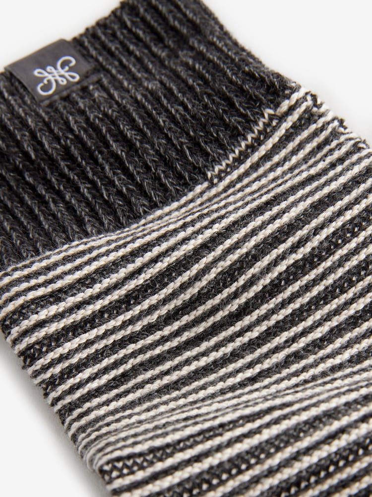 Blue/Black/Green 4 Pack Textured Stripe Heavyweight Socks - Image 7 of 7 Blue/Black/Green 4 Pack Textured Stripe Heavyweight Socks - Image 7 of 7