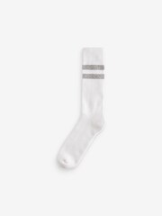 White/Grey 4 Pack Striped Sport Socks - Image 2 of 4
