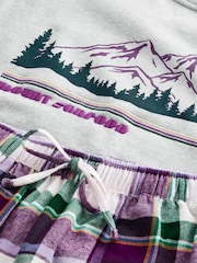 Grey/Purple Mountain Sweat and Flannel Pyjamas - Image 10 of 11