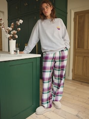 Grey/Purple Mountain Sweat and Flannel Pyjamas - Image 2 of 11
