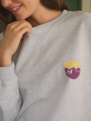 Grey/Purple Mountain Sweat and Flannel Pyjamas - Image 4 of 11