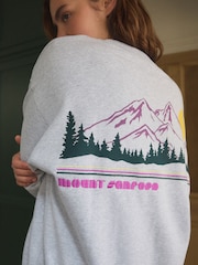 Grey/Purple Mountain Sweat and Flannel Pyjamas - Image 5 of 11
