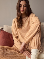 Ochre Yellow Spot 100% Cotton Long Sleeve Pyjamas - Image 1 of 9