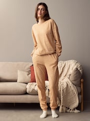 Ochre Yellow Spot 100% Cotton Long Sleeve Pyjamas - Image 2 of 9