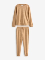 Ochre Yellow Spot 100% Cotton Long Sleeve Pyjamas - Image 5 of 9
