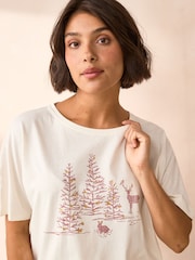 Pink Forest 100% Cotton Short Sleeve Pyjamas - Image 3 of 8