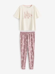 Pink Forest 100% Cotton Short Sleeve Pyjamas - Image 5 of 8
