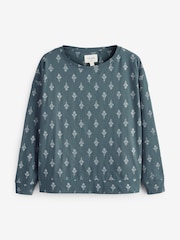 Blue/Silver Foil 100% Cotton Long Sleeve Pyjamas - Image 2 of 5