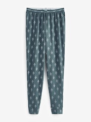 Blue/Silver Foil 100% Cotton Long Sleeve Pyjamas - Image 3 of 5