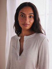 Grey Star Check 100% Cotton Pointelle and Flannel Pyjamas - Image 6 of 13