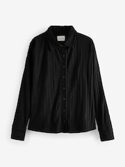 Black Plisse Button Through Pyjamas - Image 7 of 10