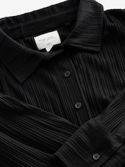 Black Plisse Button Through Pyjamas - Image 9 of 10
