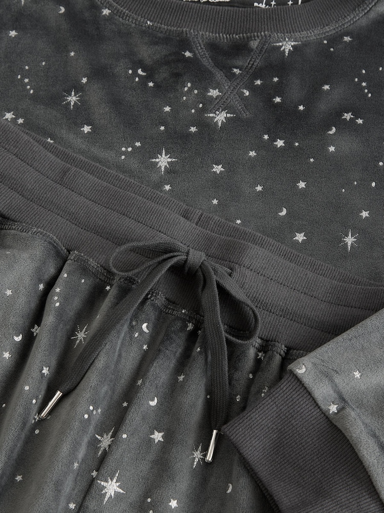 Charcoal Grey Star Supersoft Long Sleeve Pyjamas - Image 11 of 11