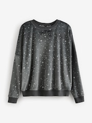 Charcoal Grey Star Supersoft Long Sleeve Pyjamas - Image 9 of 11