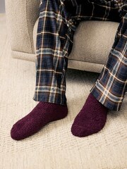 Grey/Red Cosy Bed Socks 2 Pack - Image 2 of 6