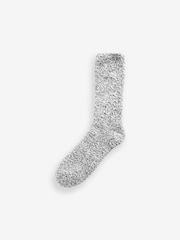 Grey/Red Cosy Bed Socks 2 Pack - Image 4 of 6