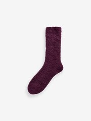 Grey/Red Cosy Bed Socks 2 Pack - Image 5 of 6