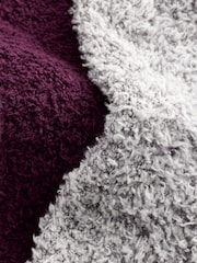 Grey/Red Cosy Bed Socks 2 Pack - Image 6 of 6