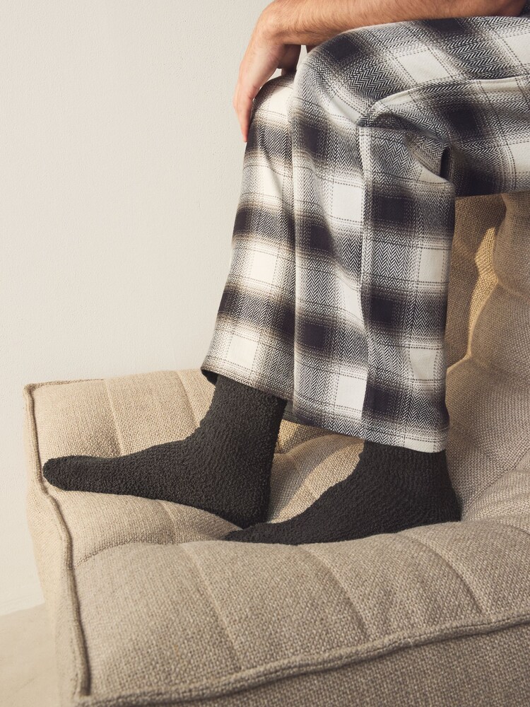 Brown/Cream Cosy Bed Socks 2 Pack - Image 2 of 6