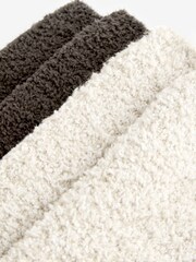 Brown/Cream Cosy Bed Socks 2 Pack - Image 5 of 6
