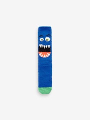 Red/Blue Pattern Cosy Bed Socks 2 Pack - Image 3 of 6