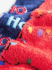 Red/Navy Cosy Christmas Bed Socks 2 Pack - Image 6 of 6
