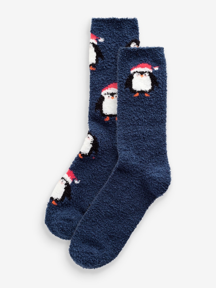Navy Blue Penguin - Уютное Рождество Кровать носки 2 набор - Изображение 1 из 8 Navy Blue Penguin - Уютное Рождество Кровать носки 2 набор - Изображение 1 из 8