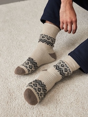 Neutral Cosy Lined Lounge Sock 1 Pack - Image 1 of 4