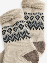 Neutral Cosy Lined Lounge Sock 1 Pack - Image 4 of 4