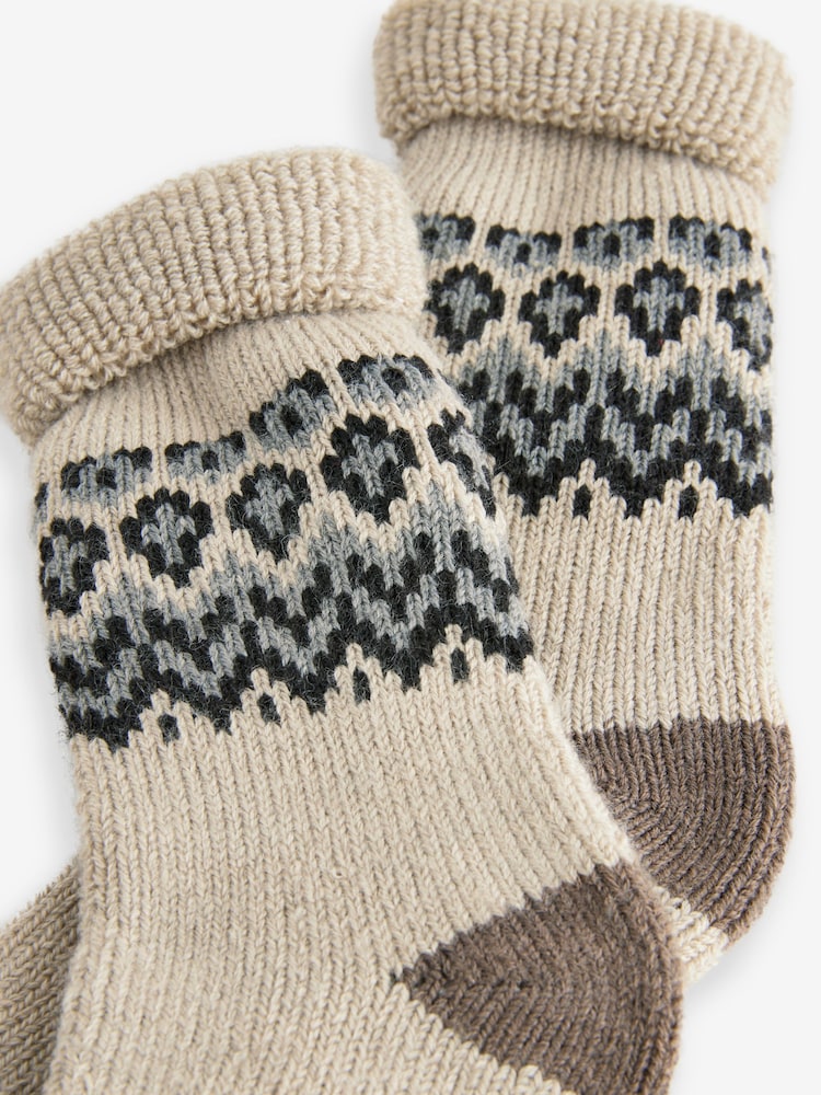 Neutral Cosy Lined Lounge Sock 1 Pack - Image 4 of 4