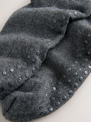 Grey Fairisle Pattern Knitted Slipper Socks 1 Pack - Image 4 of 4