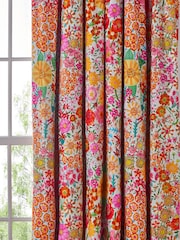 Lucy Tiffney Floral Pencil Pleat Campion Blackout Lined Curtains - Image 2 of 3
