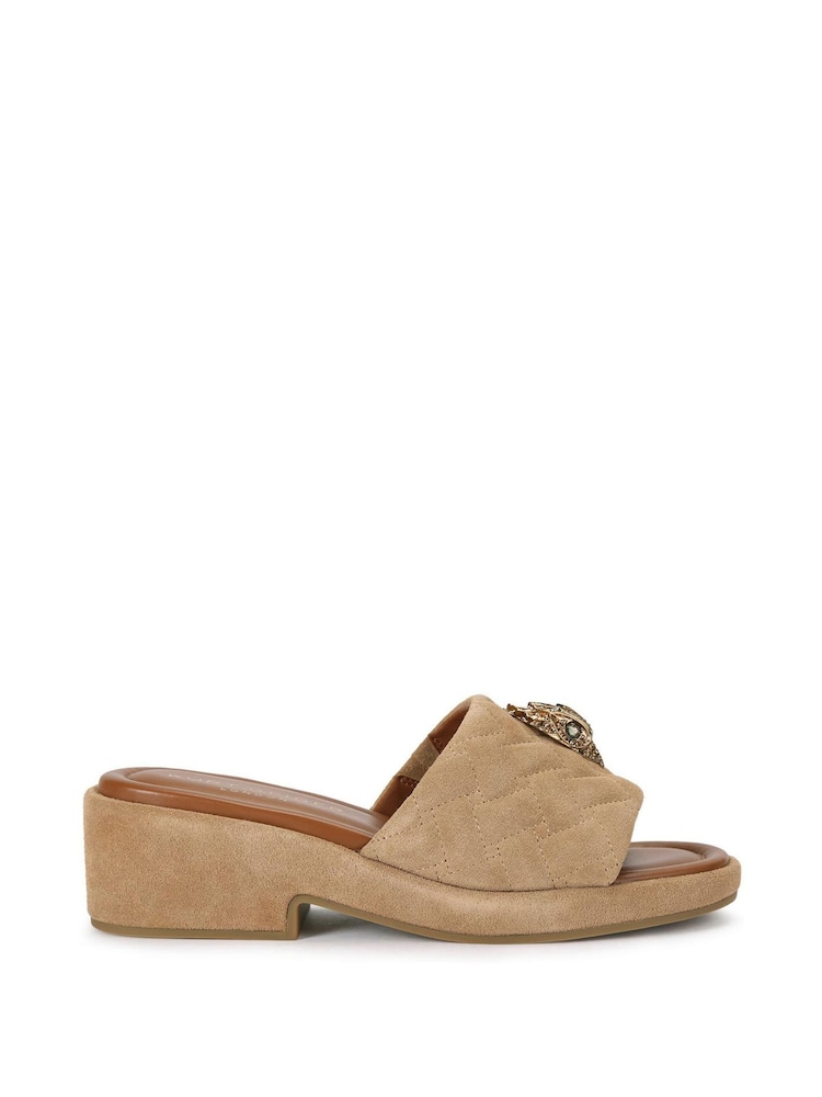Kurt Geiger London Cream Kensington Flatform Mules Sandals - Image 2 of 5 Kurt Geiger London Cream Kensington Flatform Mules Sandals - Image 2 of 5
