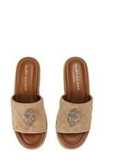 Kurt Geiger London Cream Kensington Flatform Mules Sandals - Image 3 of 5