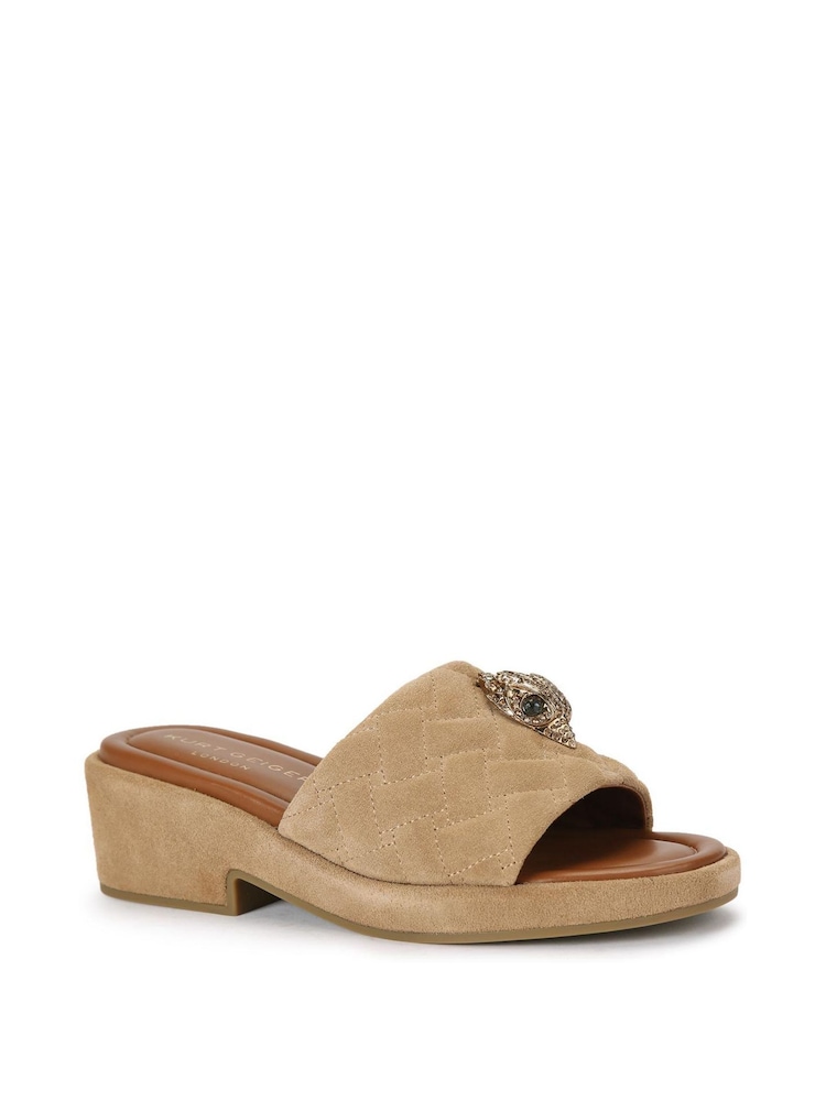 Kurt Geiger London Cream Kensington Flatform Mules Sandals - Image 5 of 5